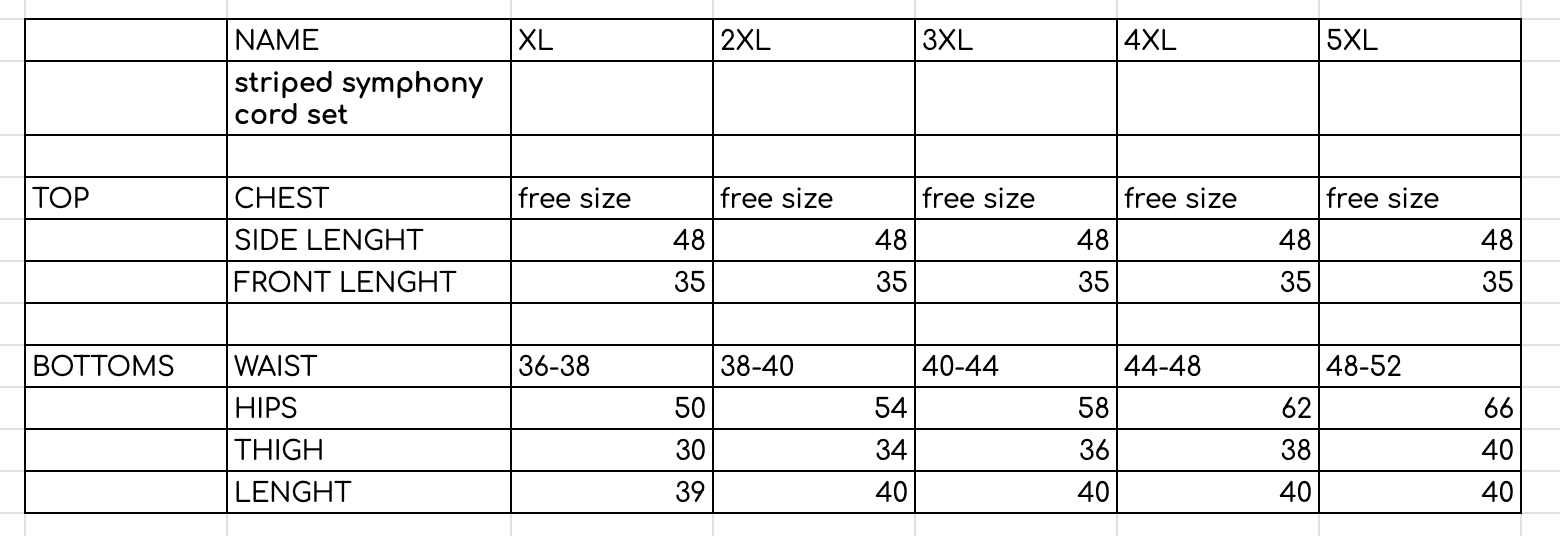 Size Guide