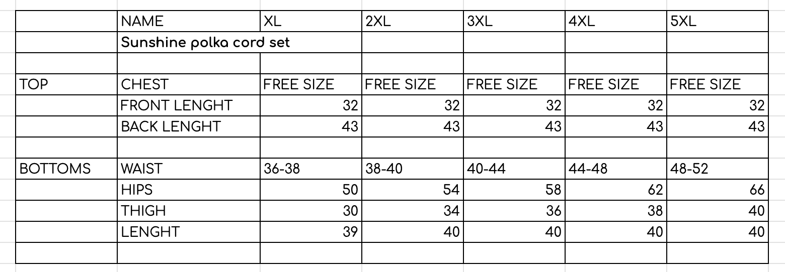 Size Guide